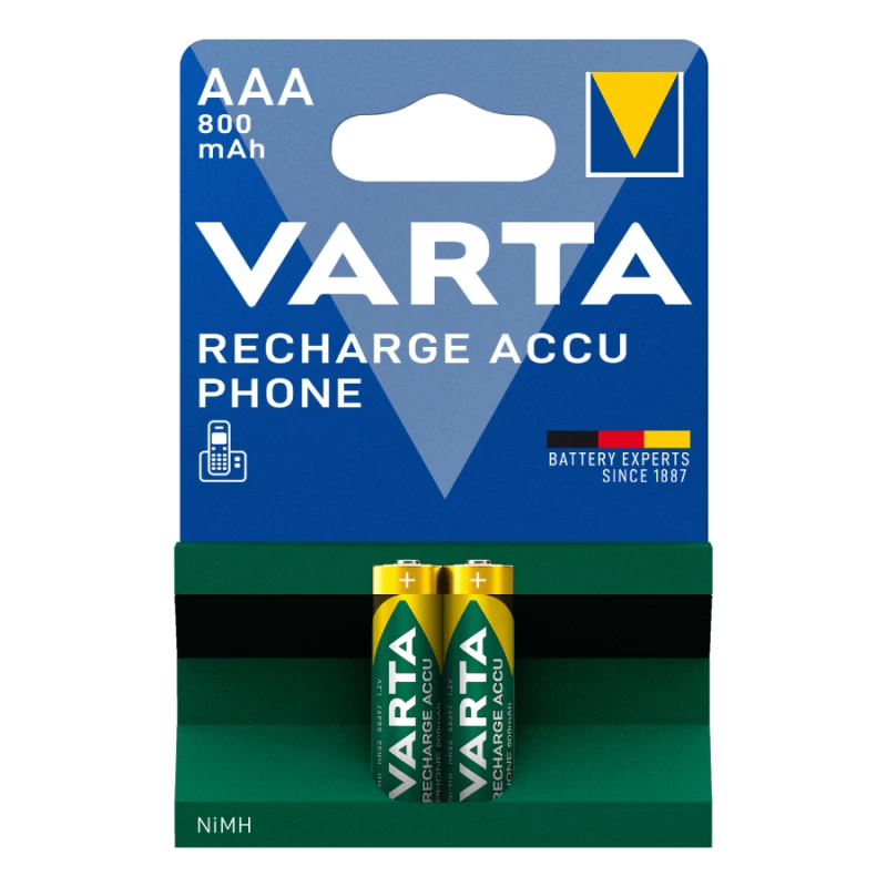 VARTA ΕΠΑΝΑΦΟΡΤΙΖΟΜΕΝΗ συσκ.2 Phone Power 2 AAA 800mAh (12538)