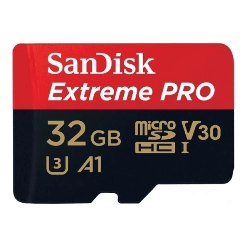 SanDisk Extreme PRO microSDHC 32GB + SD Adapter 100MB/s V30 UHS-I U3 A1 (532775)