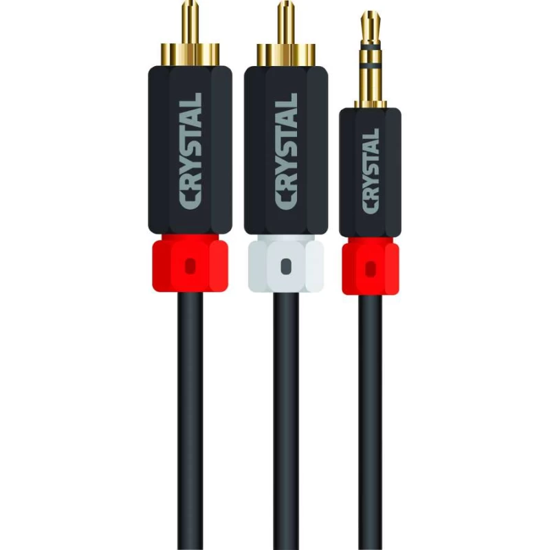 CRYSTAL AUDIO JRC 1.8m M TO 2RCA M bl (381516)