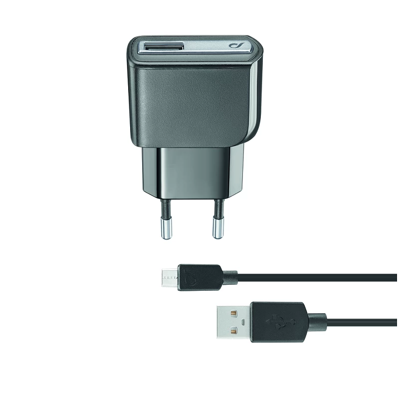 CELLULAR LINE 203213 Σετ Φορτιστής για Huawei με Θύρα USB-A και Καλώδιο microUSB 5W 1A Μαύρο (49128)