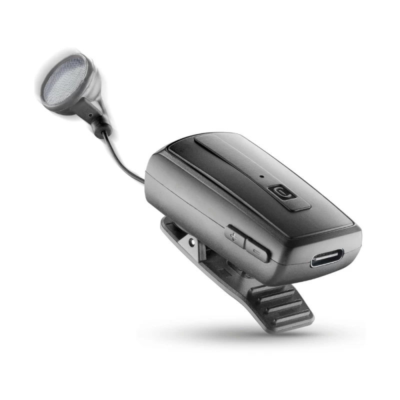 CELLULAR LINE 118043 Clip Bluetooth Ακουστικό Hands-Free Μαύρο (49195)
