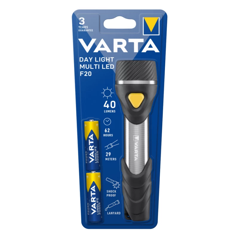 VARTA Φακός Day Light Multi LED F20 + 2xAA (123490)