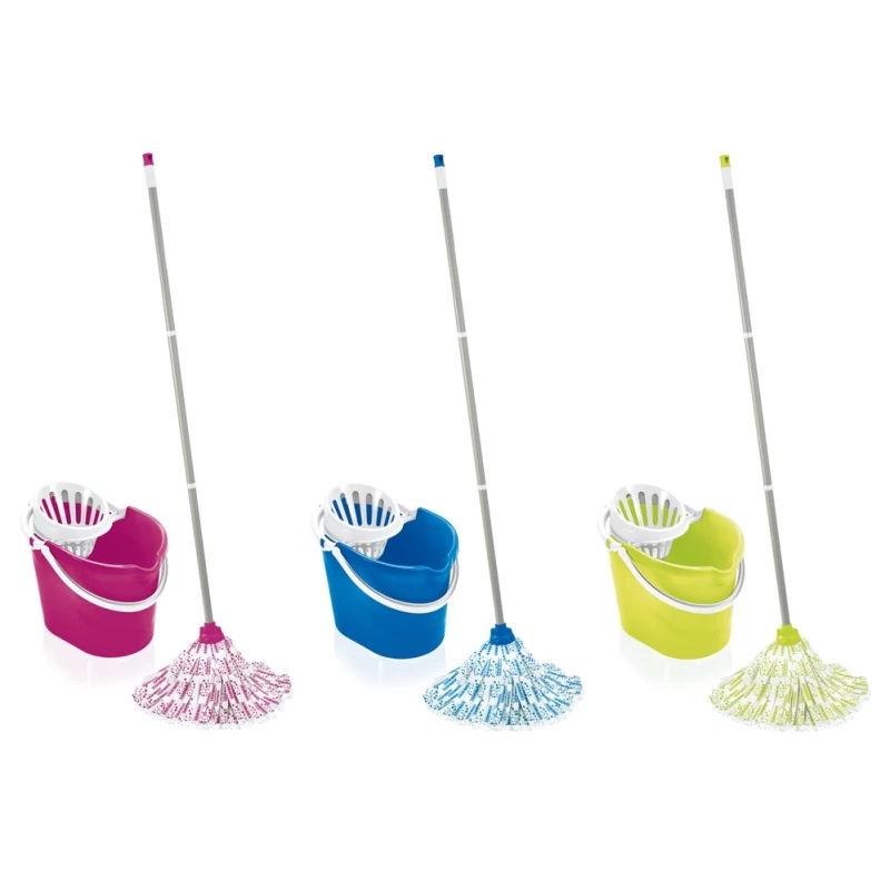 LEIFHEIT 52078 Classic Mop Σετ Κουβάς με Σφουγγαρίστρα με Μικροίνες (82-52078)