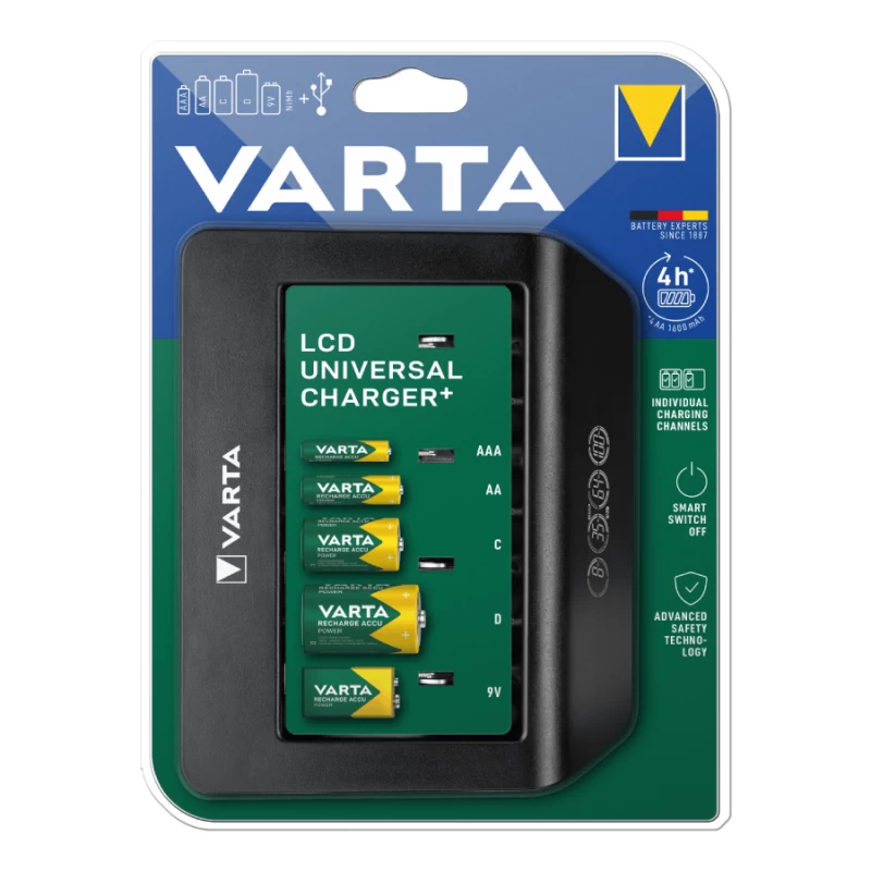 VARTA 57688101401 LCD Universal Charger Empty (128602)