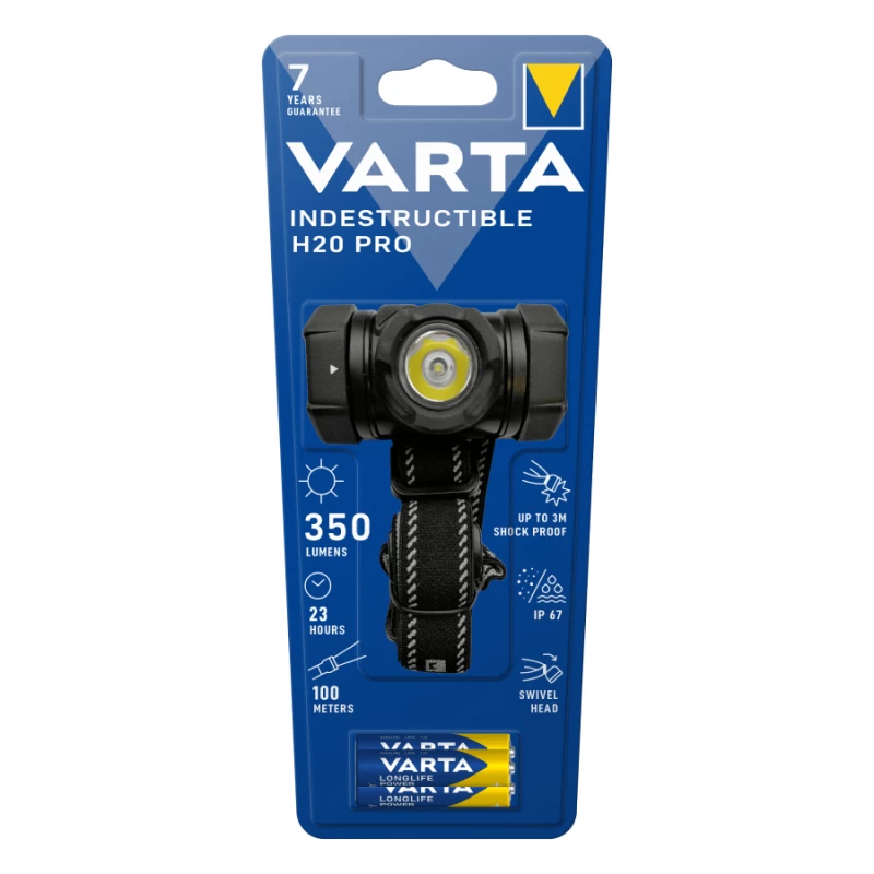 VARTA Φακός Κεφαλής Indestructible H20 Pro + 3xAAA (123495)