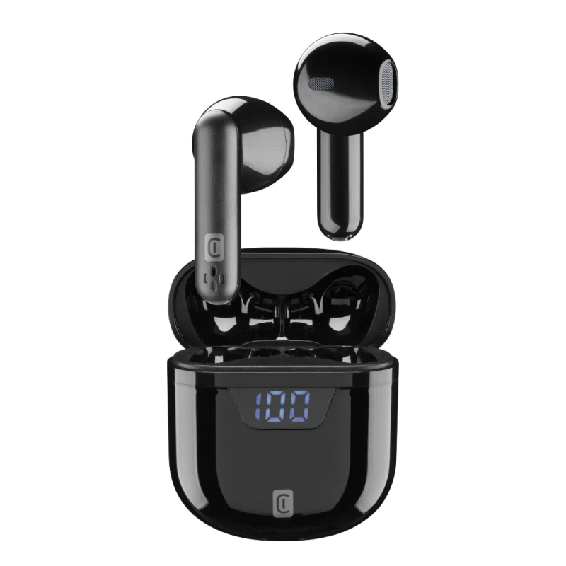 CELLULAR LINE 424014 Seek Bluetooth Ακουστικά TWS με Θήκη Φόρτισης Μαύρα (490268)