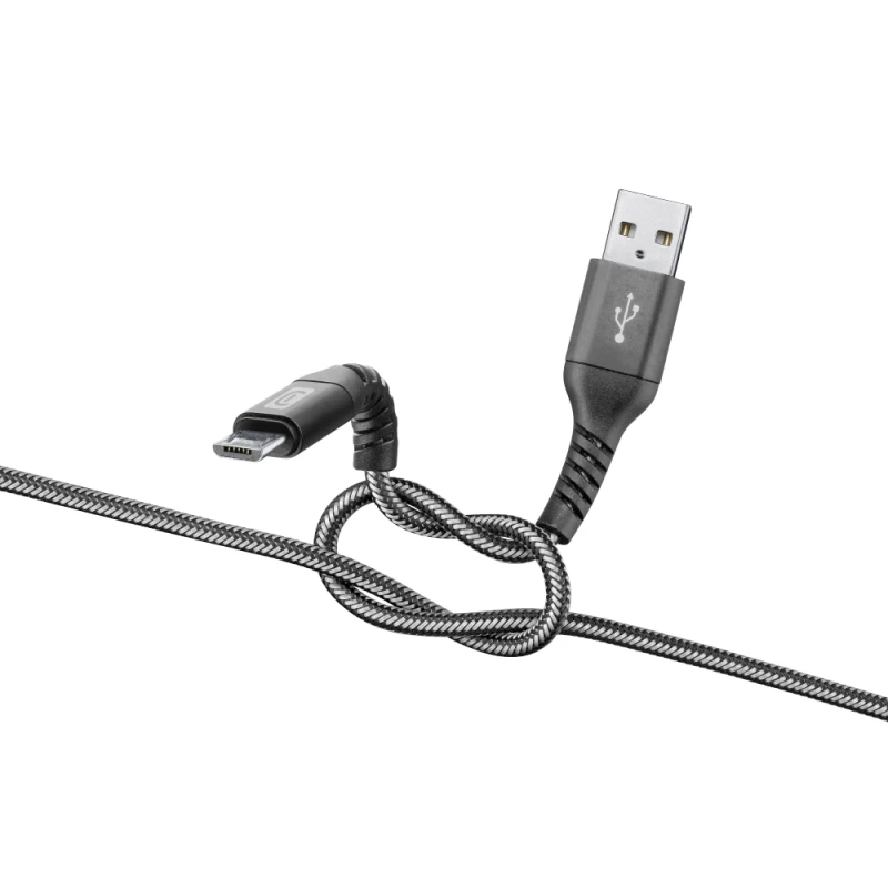 CELLULAR LINE 312670 USB Extreme Καλώδιο Συγχρονισμού και Φόρτισης microUSB (2m) Μαύρο (490181)