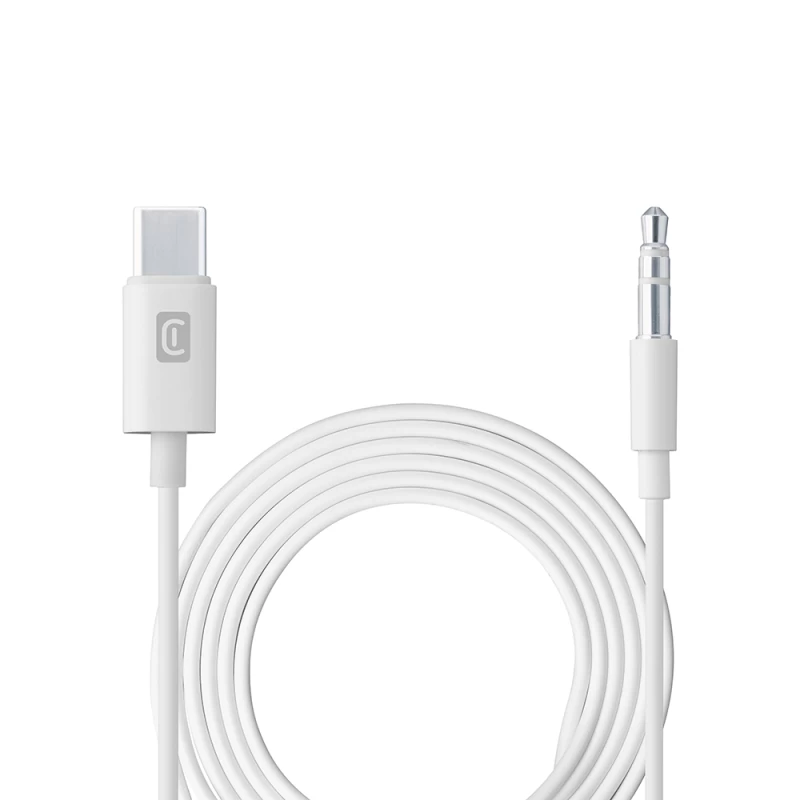 CELLULAR LINE 384097 Καλώδιο Ήχου Type-C/3,5mm Aux (1m) Λευκό (490556)