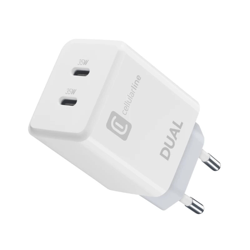CELLULAR LINE 453809 Φορτιστής Σπιτιού για Apple με Θύρα Type-C 35W Λευκός (490584)