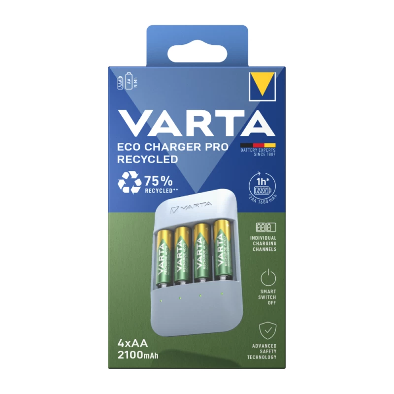 VARTA Eco Charger Pro Recycled + 4xAA 2.100mAh (128614)