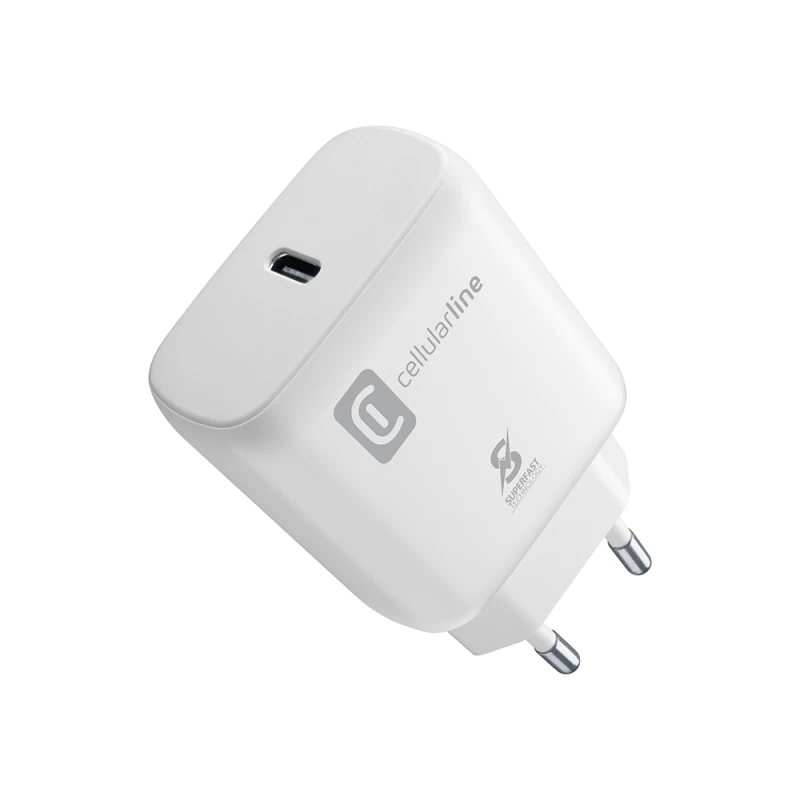 CELLULAR LINE 444180 Φορτιστής Σπιτιού για Samsung με Θύρα Type-C 25W Λευκός (490677)