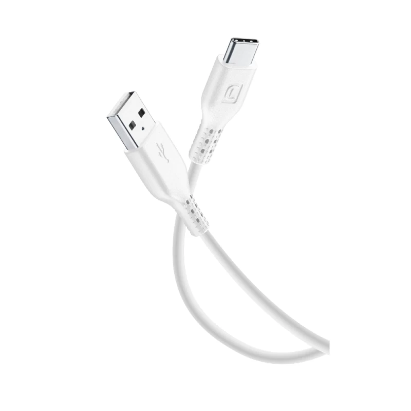 CELLULAR LINE 295706 USB Καλώδιο Συγχρονισμού και Φόρτισης Type-C (0,6m) Λευκό (49160)