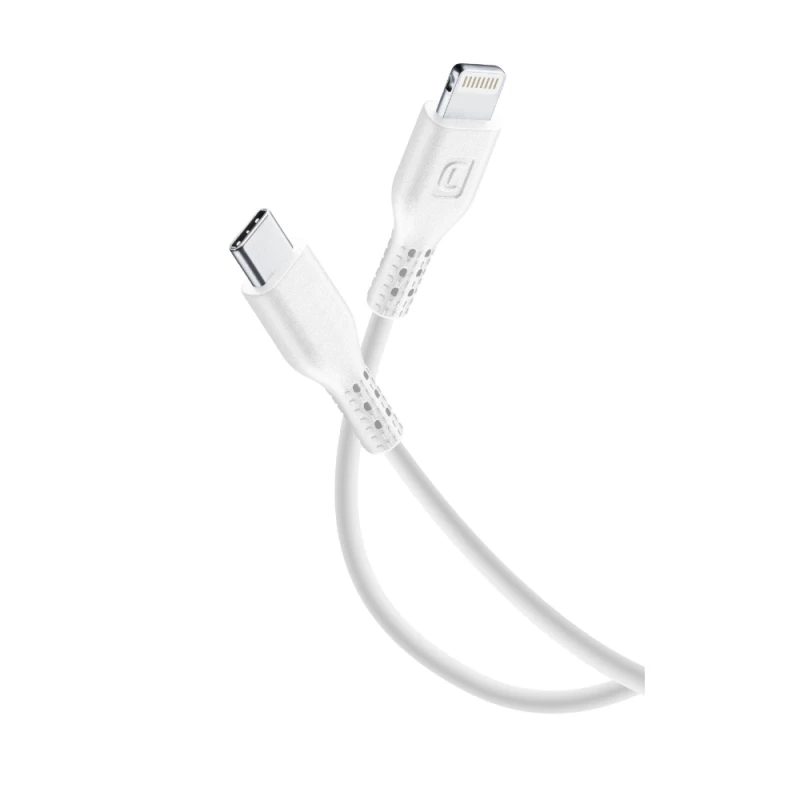 CELLULAR LINE 347863 USB Καλώδιο Συγχρονισμού και Φόρτισης Type-C/Lightning (2m) Λευκό (49301)