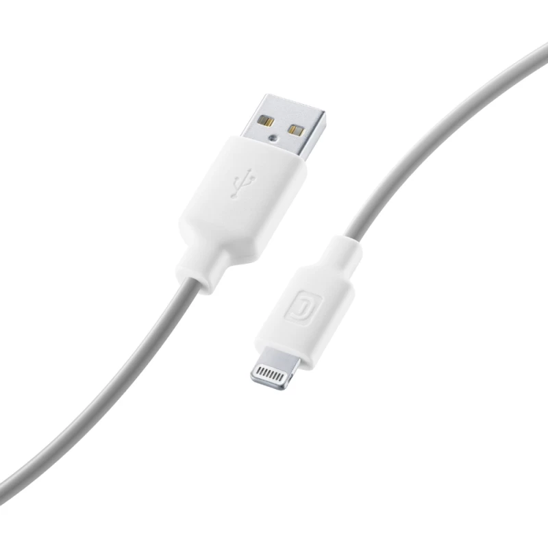 CELLULAR LINE 241338 USB Καλώδιο Συγχρονισμού και Φόρτισης Lightning για Apple (1m) Λευκό (490391)