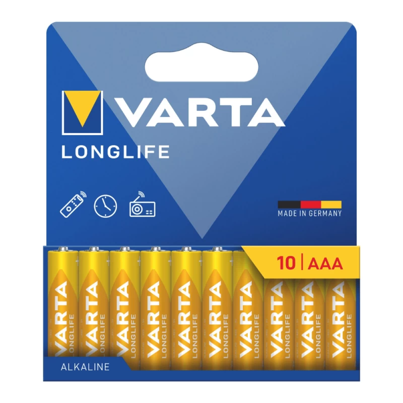 VARTA 4103 συσκ.10 ΑΛΚΑΛΙΚΗ LONGLIFE ΑΑΑ (120342)