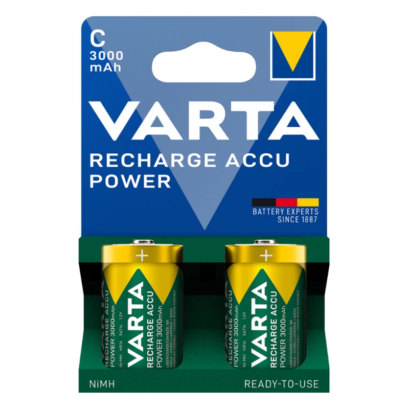 VARTA ΕΠΑΝΑΦΟΡΤΙΖΟΜΕΝΗ 3000mAh συσκ.2 C (128024)