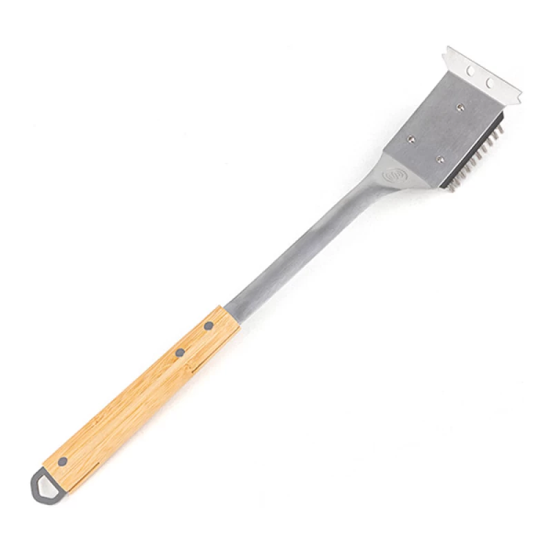 Somagic Βούρτσα inox με ξύστρα 44cm καθαρισμού BBQ με Ξύλινη Λαβή (456260)