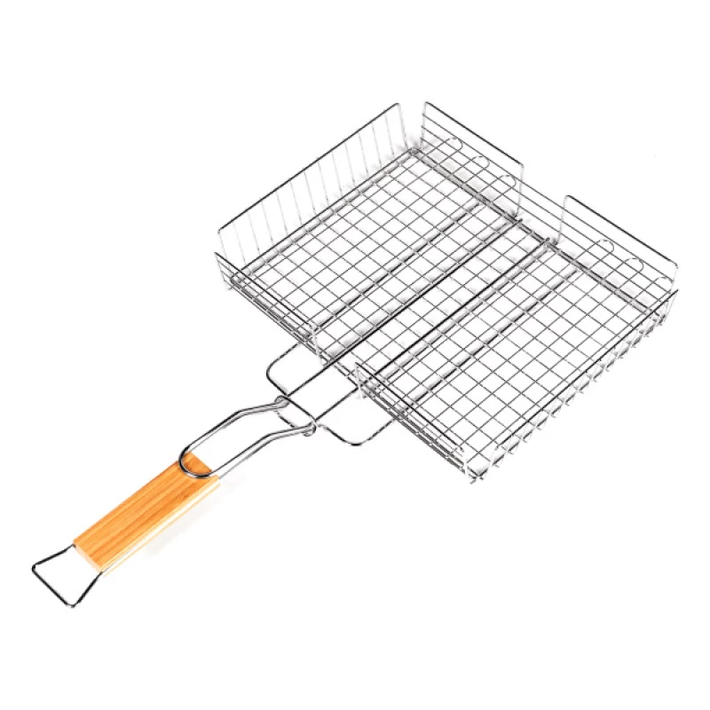 Somagic Διπλή Σχάρα Εύκαμπτη 35x25cm με Ξύλινη Λαβή (450360)