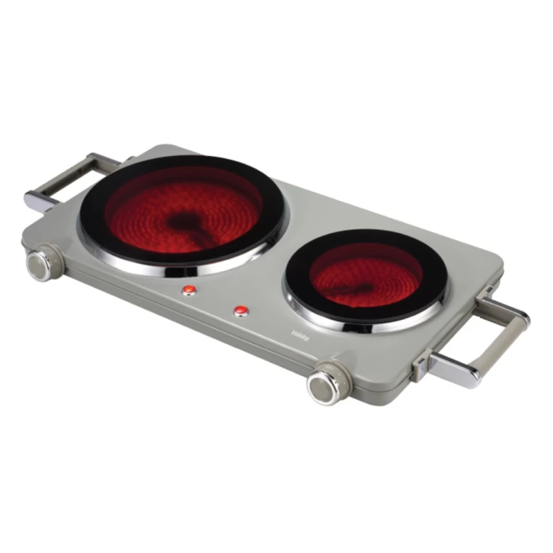 Hobby HCP-40436 Λευκή Διπλή Επιτραπέζια Κεραμική Εστία (400436)