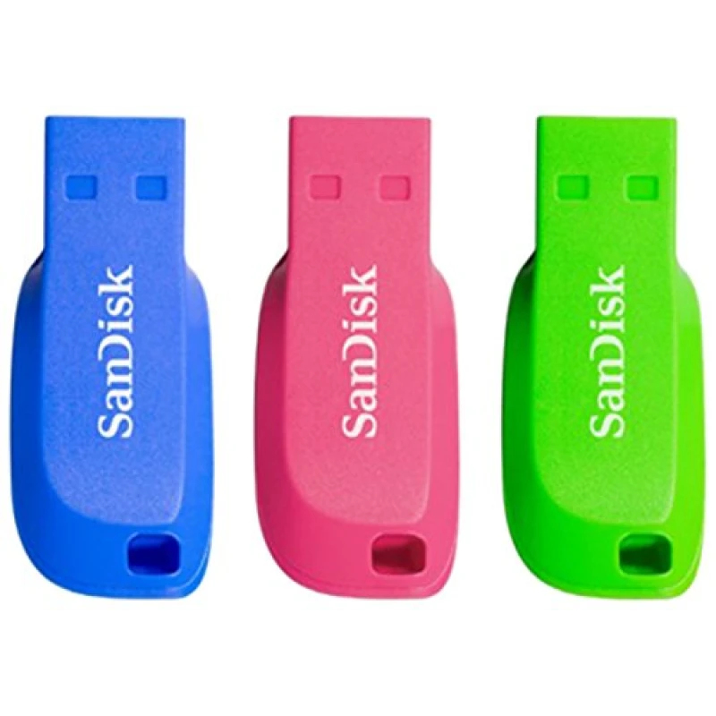 SanDisk SDCZ50C-016G-B46T Cruzer Blade USB Flash Drive 3-pack 16GB (534376)