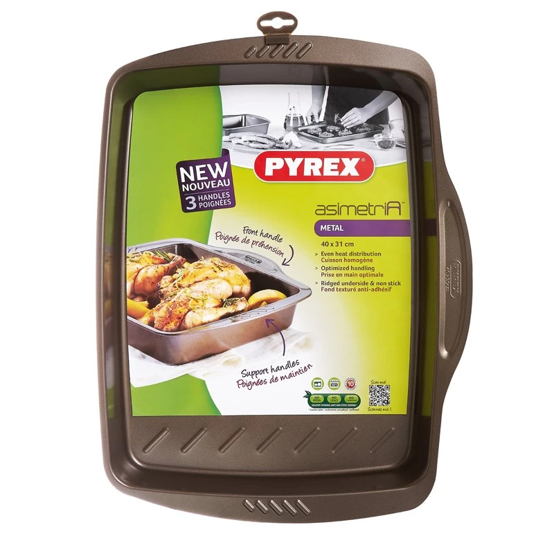 Pyrex Asimetria 40x31cm Αντικολλητικό Ταψί Φούρνου