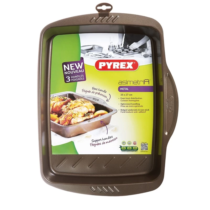 Pyrex Asimetria 35x27cm Αντικολλητικό Ταψί Φούρνου