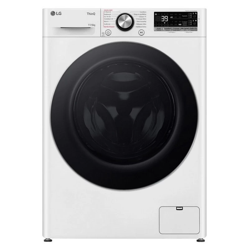 LG D4R7511TSWC Steam Πλυντήριο Στεγνωτήριο 11/6 kg