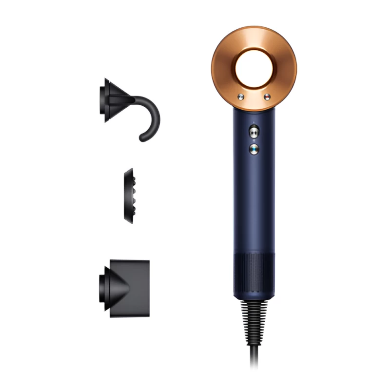 Dyson HD07 Supersonic Straight+Wavy Prussian Blue/Rich Copper Σεσουάρ Mαλλιών (87385)