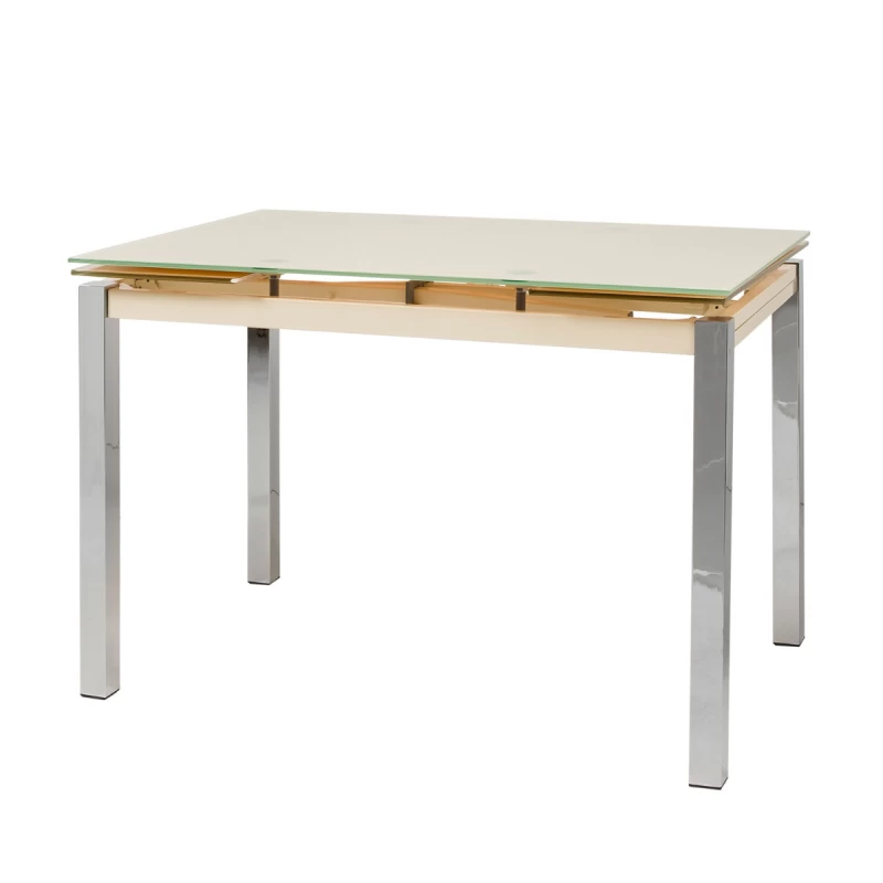 Varossi Τραπέζι Glamour Κρεμ 110(170) x 74 x 75 (100-030)