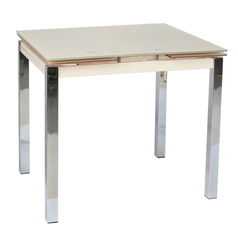 Varossi Τραπέζι Glamour 80 Κρεμ 80(120) x 65 x 75 (100-041)