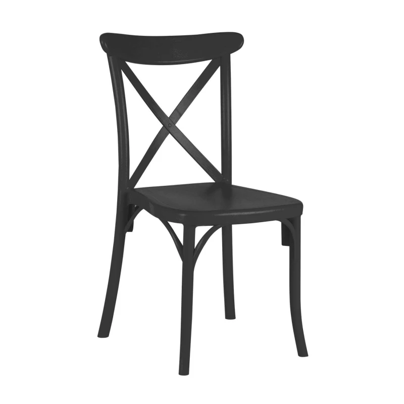 Varossi Καρέκλα Capri Μαύρο 49 x 54 x 90 (900-062)