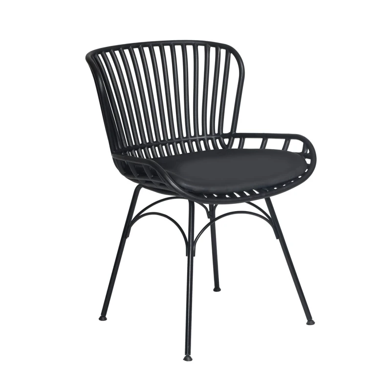 Varossi Καρέκλα Mayorka Μαύρο 57 x 53 x 81 (900-221)
