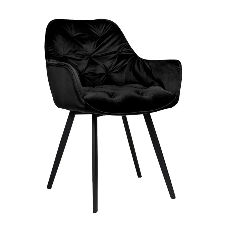 Varossi Πολυθρόνα Samantha Μαύρο 59 x 62 x 86 (300-231)