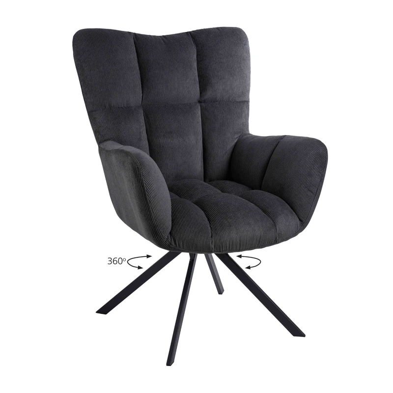 Varossi Πολυθρόνα Hilda Γκρι 62 x 72 x 88 (300-259)
