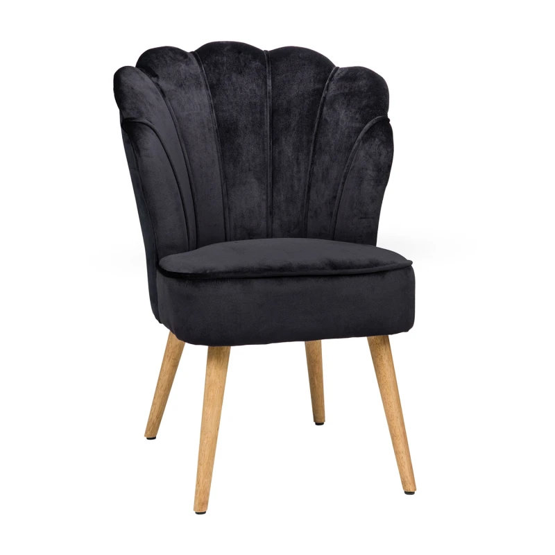 Varossi Πολυθρόνα Queen Μαύρο 58 x 55 x 82 (300-281)