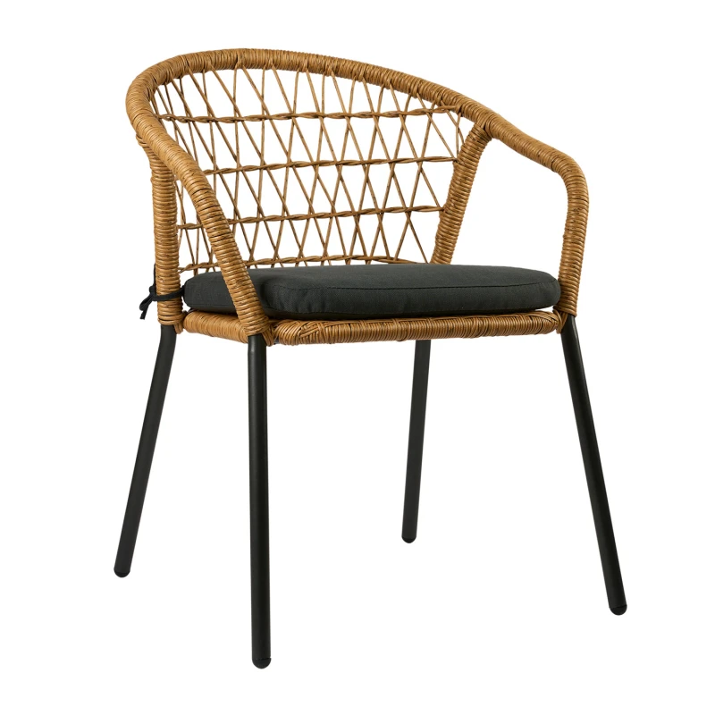 Varossi Πολυθρόνα Nuera Φυσικό 61.5 x 61 x 80 (900-253)