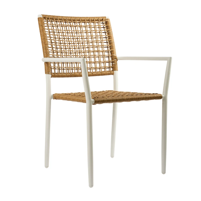 Varossi Πολυθρόνα Sati Φυσικό με λευκό σκελετό 57 x 60 x 88 (900-257)