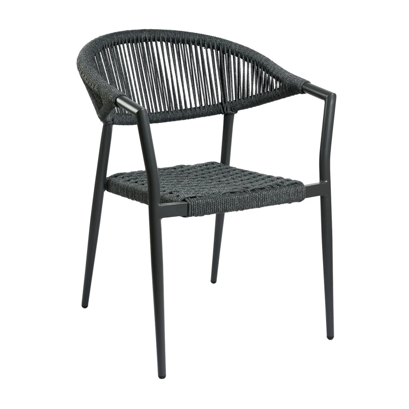 Varossi Πολυθρόνα Oggi με Γκρι σχοινί 55.5 x 59 x 78.5 (900-271)