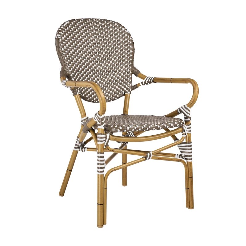 Varossi Πολυθρόνα Parisian Λευκό και Μόκα 59 x 63 x 94 (900-276)