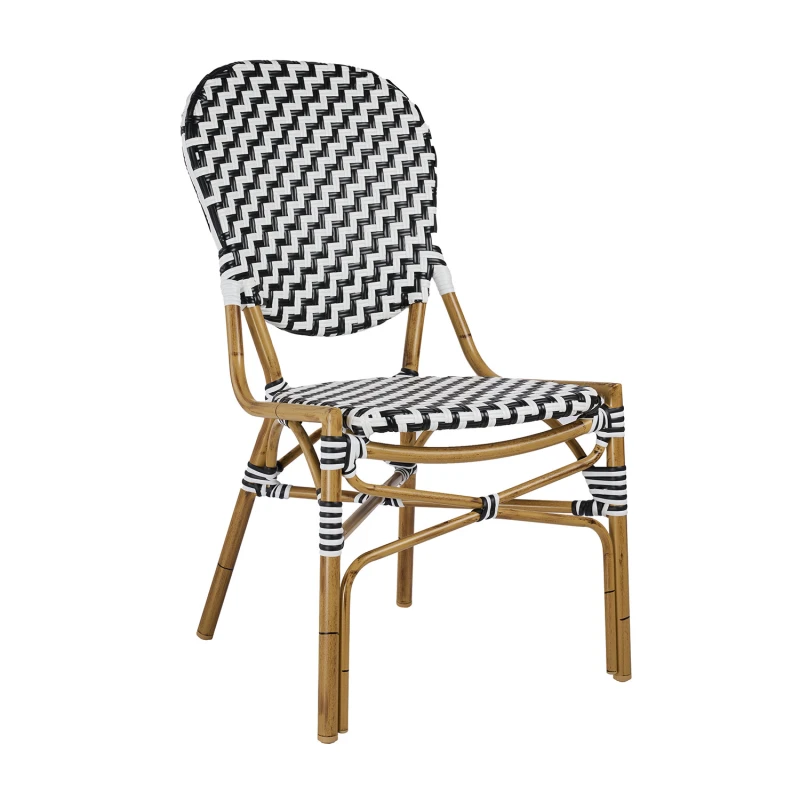 Varossi Καρέκλα Parisian-C Λευκό και Μαύρο 51 x 62 x 95 (900-277)