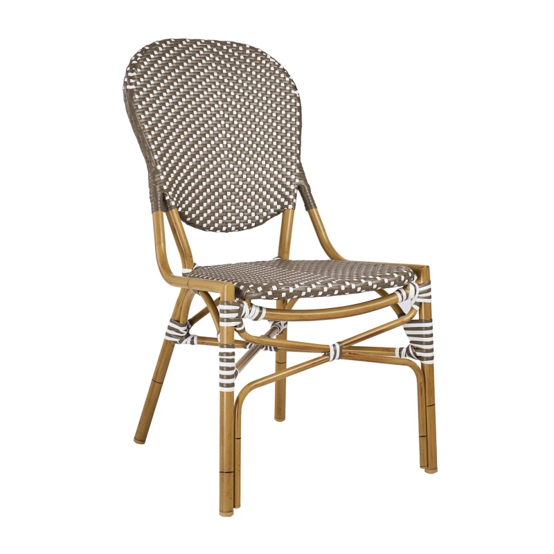 Varossi Καρέκλα Parisian-C Λευκό και Μόκα 51 x 62 x 95 (900-278)