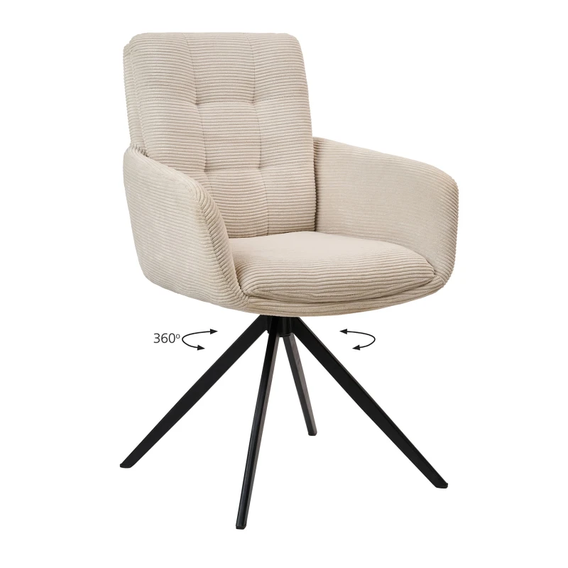 Varossi Πολυθρόνα Soren Κρεμ 58 x 64 x 89 (300-375)