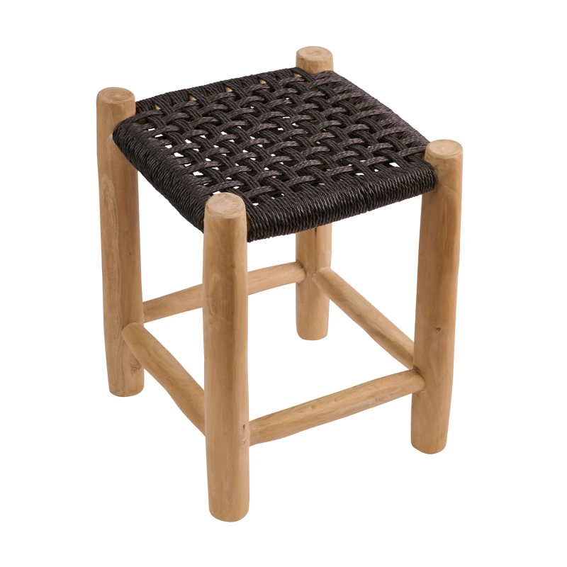 Varossi Σκαμπό Noor μαύρο 35 x 35 x 47 (901-024)