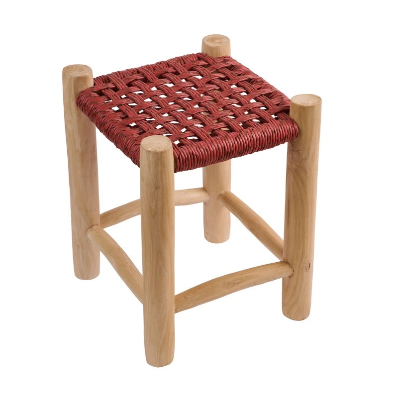 Varossi Σκαμπό Noor κόκκινο 35 x 35 x 47 (901-028)