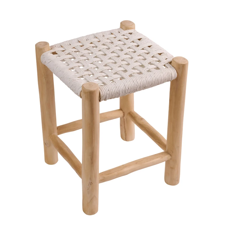 Varossi Σκαμπό Noor λευκό 35 x 35 x 47 (901-034)