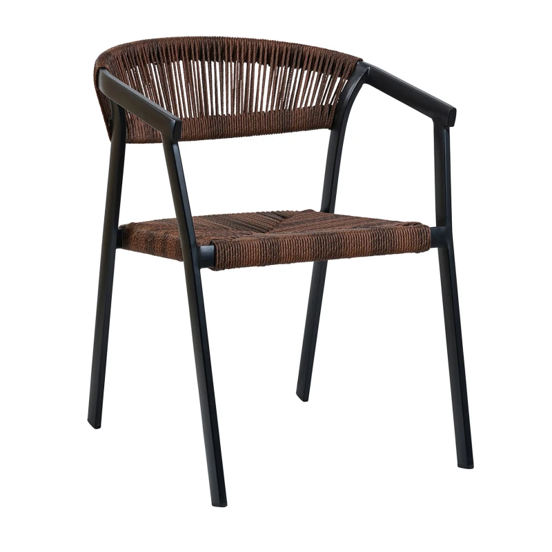 Varossi Πολυθρόνα Cactus καφέ με μαύρο σκελετό 57 x 64.5 x 76 (900-320)