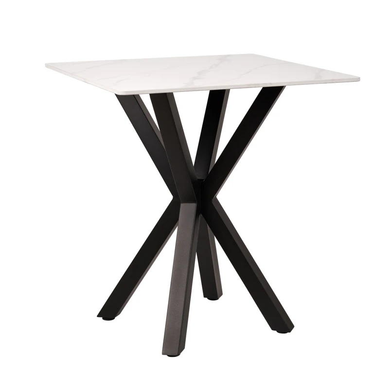 Varossi Τραπέζι Alberto λευκό μάρμαρο 70 x 70 x 76 (100-093)