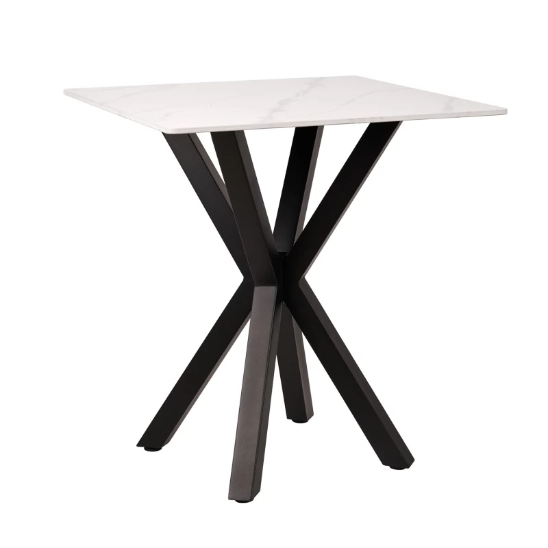 Varossi Τραπέζι Alberto λευκό μάρμαρο 70 x 70 x 76 (100-093)