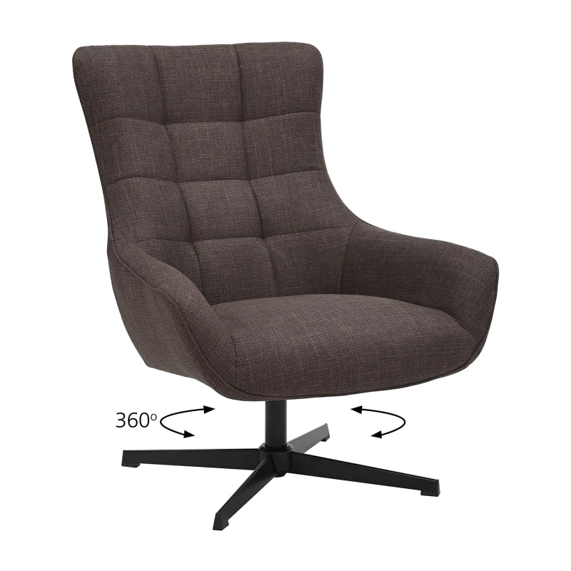Varossi Πολυθρόνα Twin Καφέ 83 x 89 x 99 (300-381)