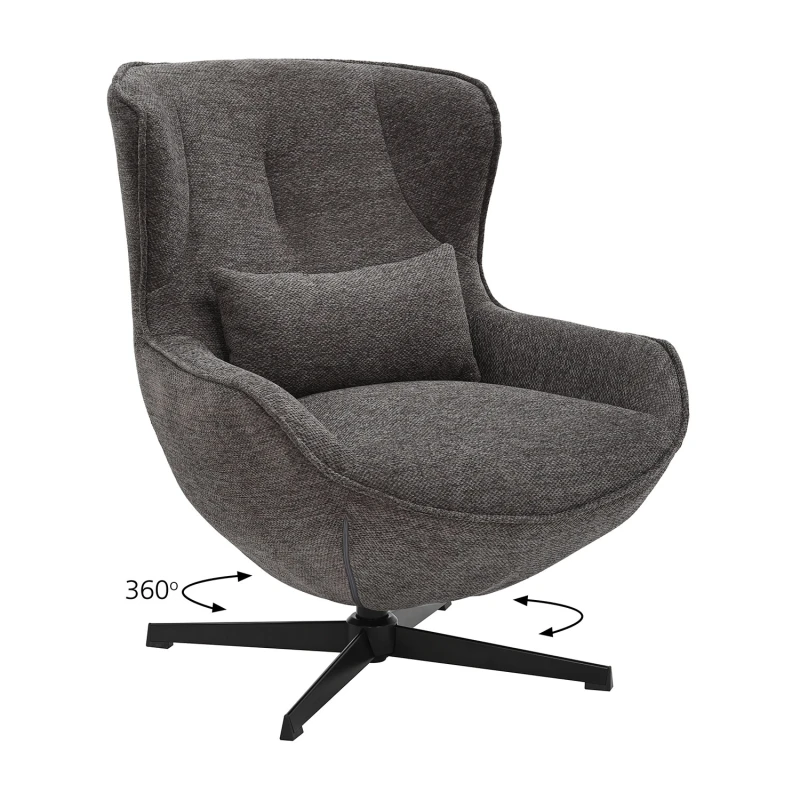 Varossi Πολυθρόνα Chanel γκρι 76 x 87 x 90 (300-386)